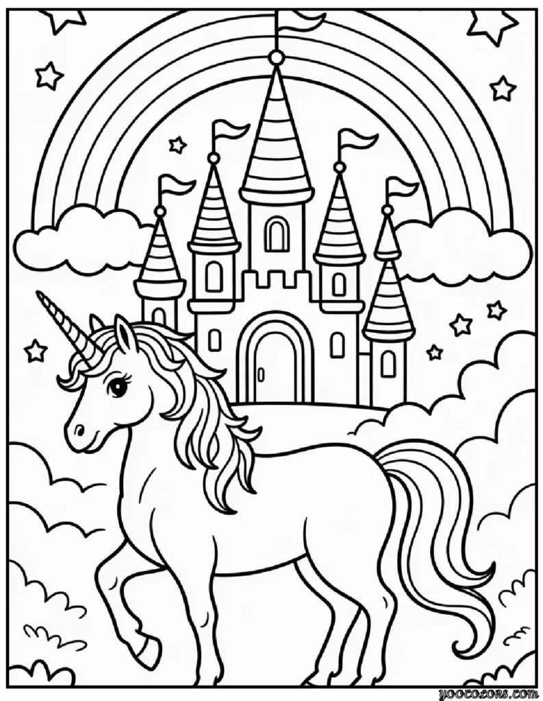 Rainbow and Unicorn Coloring Pages: A Magical Combo Kids Can’t Resist 8 Rainbow and UNICORN COLORING PAGES 4 pdf