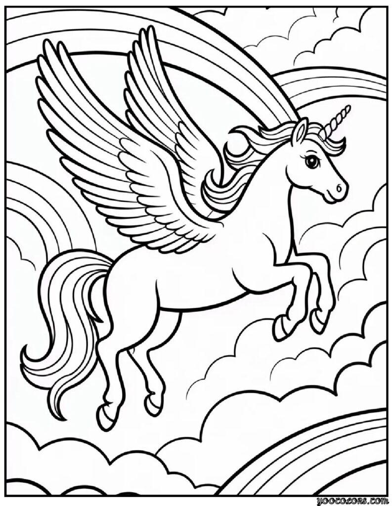 Rainbow and Unicorn Coloring Pages: A Magical Combo Kids Can’t Resist 3 Rainbow and UNICORN COLORING PAGES pdf