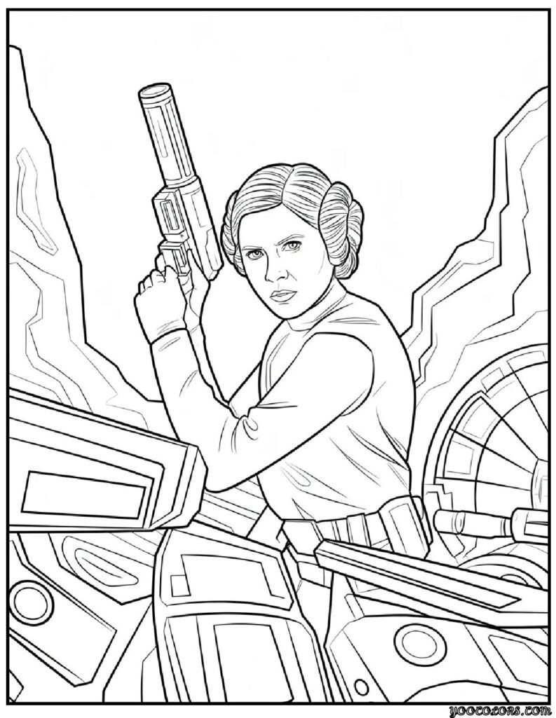 Star Wars Coloring Pages Princess Leia – Coloring the Courage of a Galaxy Icon 5 Stra war coloring pages princess leia 2 pdf