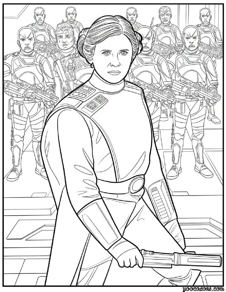 Star Wars Coloring Pages Princess Leia – Coloring the Courage of a Galaxy Icon 7 Stra war coloring pages princess leia 4 pdf