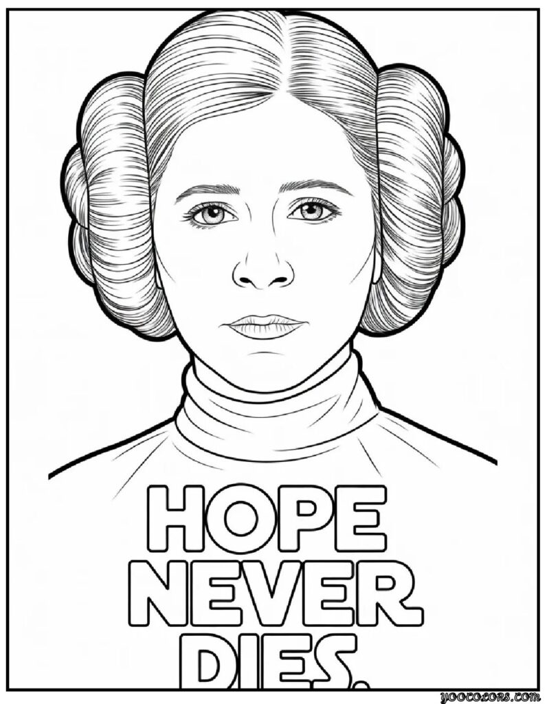 Star Wars Coloring Pages Princess Leia – Coloring the Courage of a Galaxy Icon 8 Stra war coloring pages princess leia 7 pdf