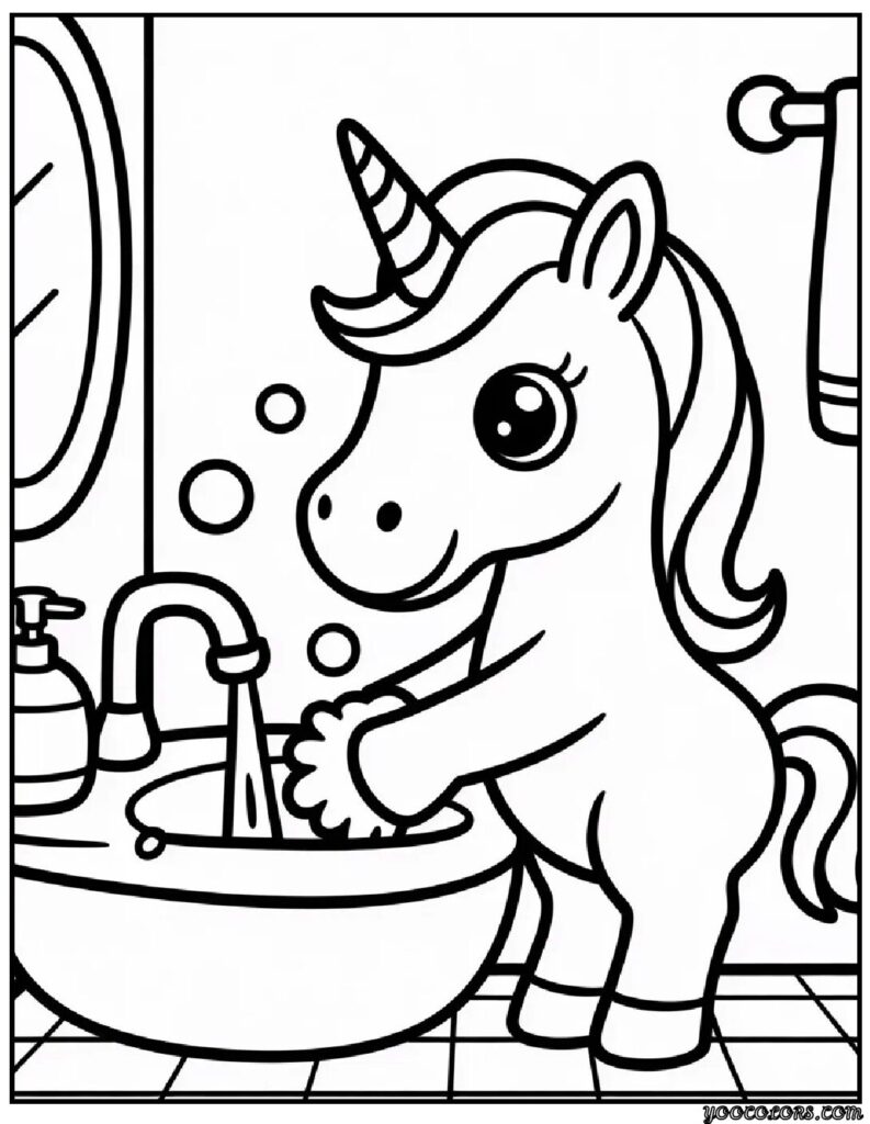 Unicorn Coloring Pages for Preschoolers: Magical Learning Through Creative Play 8 Unicorn Coloring Pages for Preschoolers 4 pdf