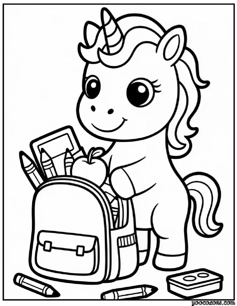 Unicorn Coloring Pages for Preschoolers: Magical Learning Through Creative Play 12 Unicorn Coloring Pages for Preschoolers 8 pdf