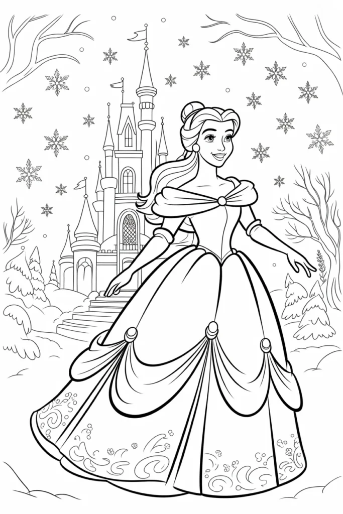 Princess Coloring Pages Belle – Beauty, Bravery, and the Magic of Creativity 1 Princess Coloring Pages Belle