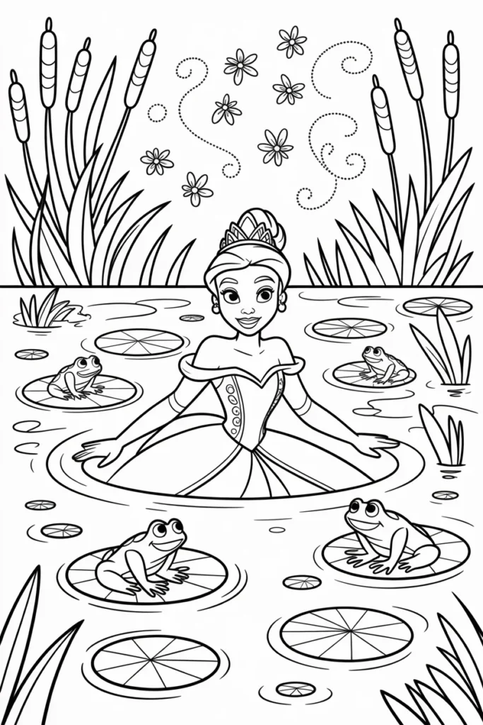 Princess and the Frog Coloring Pages – A Magical Journey Through New Orleans 1 Princess and the Frog Coloring Pages