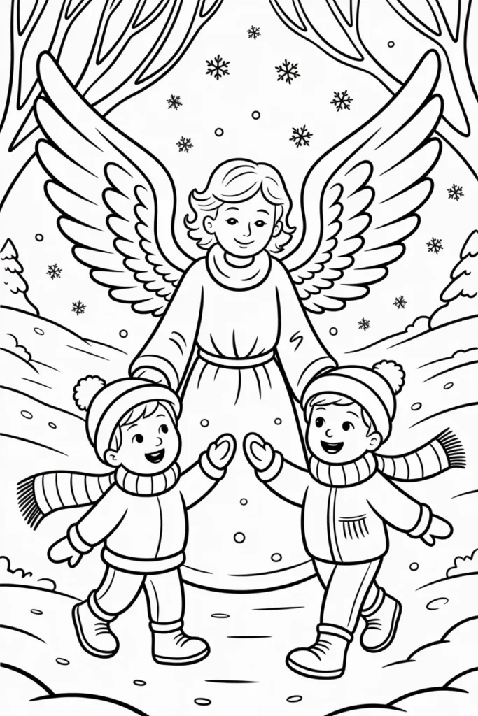 Christmas Coloring Pages Angel – Peaceful Holiday Art for All Ages 2 christmas coloring pages angel