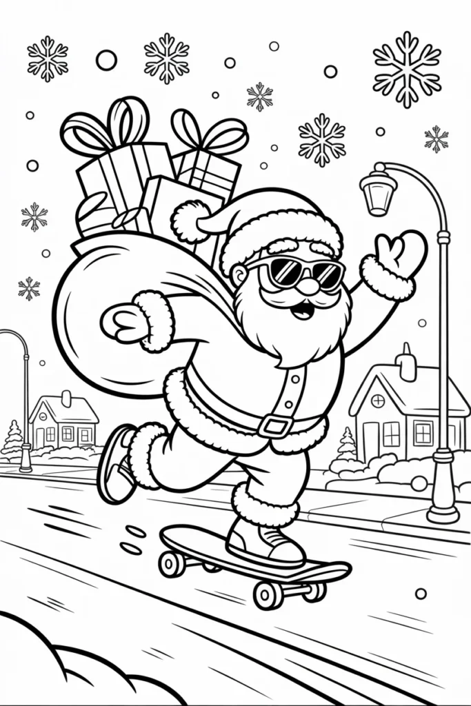 christmas coloring pages cartoon