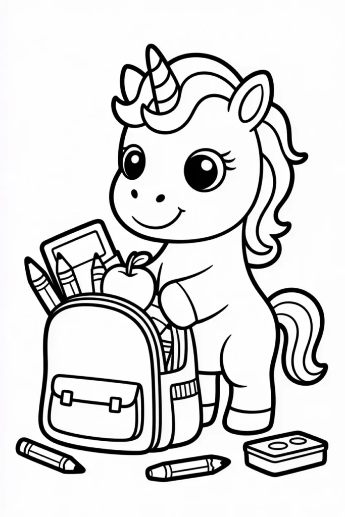 Unicorn Coloring Pages for Preschoolers: Magical Learning Through Creative Play 2 Unicorn Coloring Pages for Preschoolers