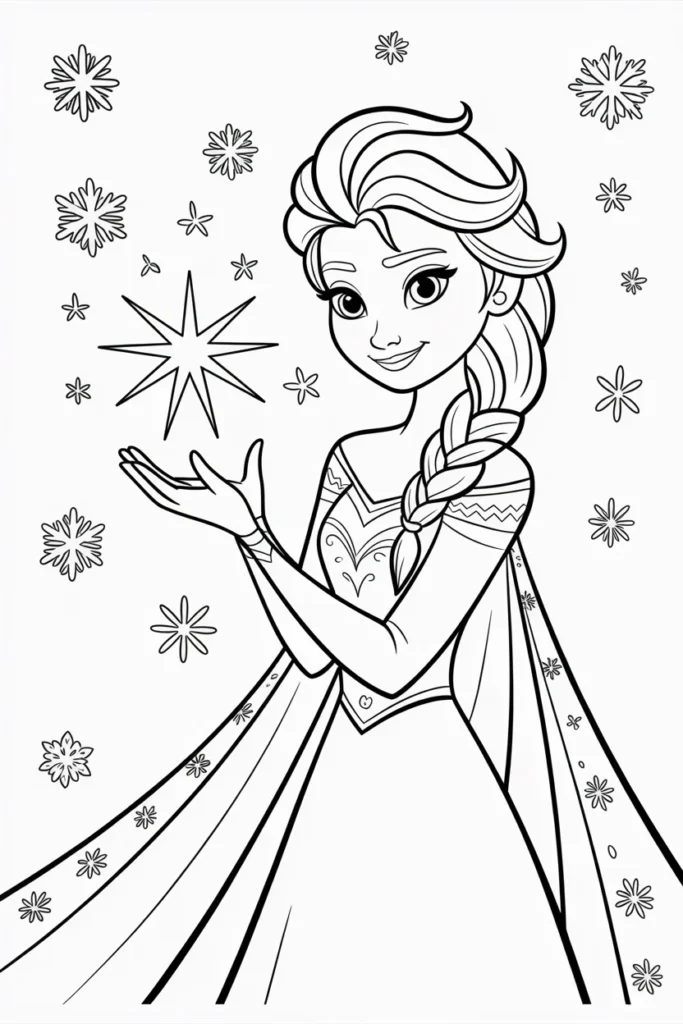 Elsa Princess Coloring Pages