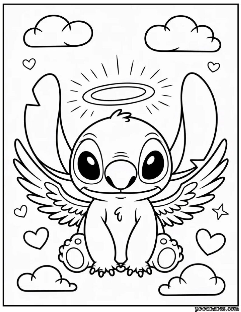 Angel and Stitch Coloring Pages: Free Printables Kids Love 3 angel and stitch coloring pages 1 1 pdf