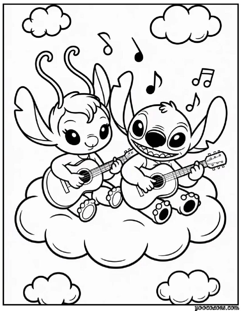 Angel and Stitch Coloring Pages: Free Printables Kids Love 4 angel and stitch coloring pages 4 pdf