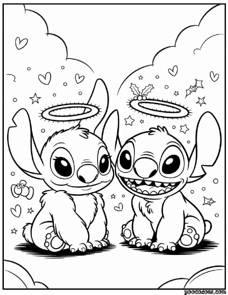 Angel and Stitch Coloring Pages: Free Printables Kids Love 7 angel and stitch coloring pages 5 pdf
