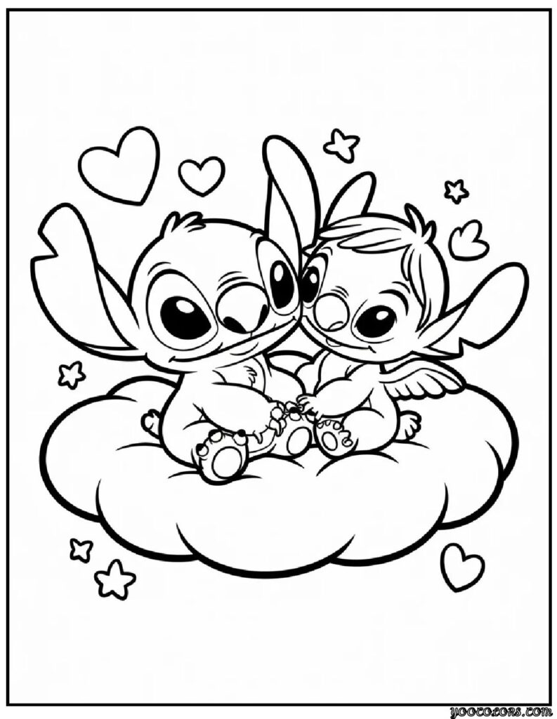 Angel and Stitch Coloring Pages: Free Printables Kids Love 9 angel and stitch coloring pages 7 pdf