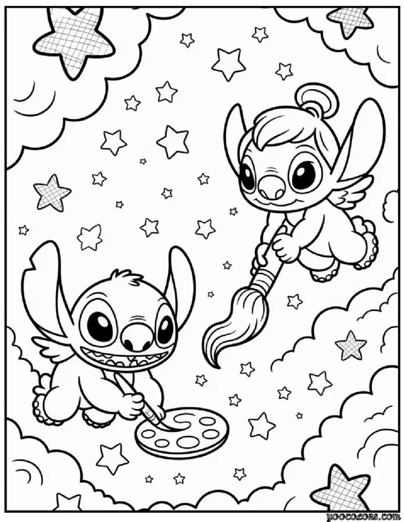 Angel and Stitch Coloring Pages: Free Printables Kids Love 11 angel and stitch coloring pages 9 pdf
