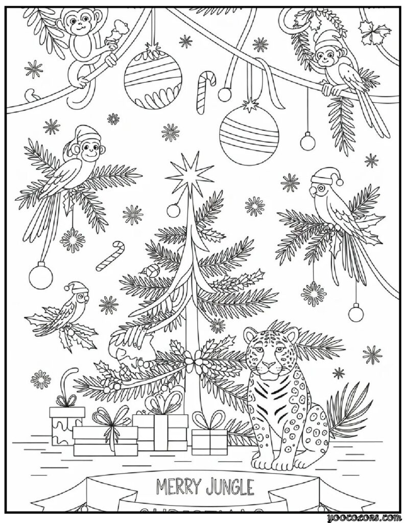 animal coloring pages christmas 2 pdf