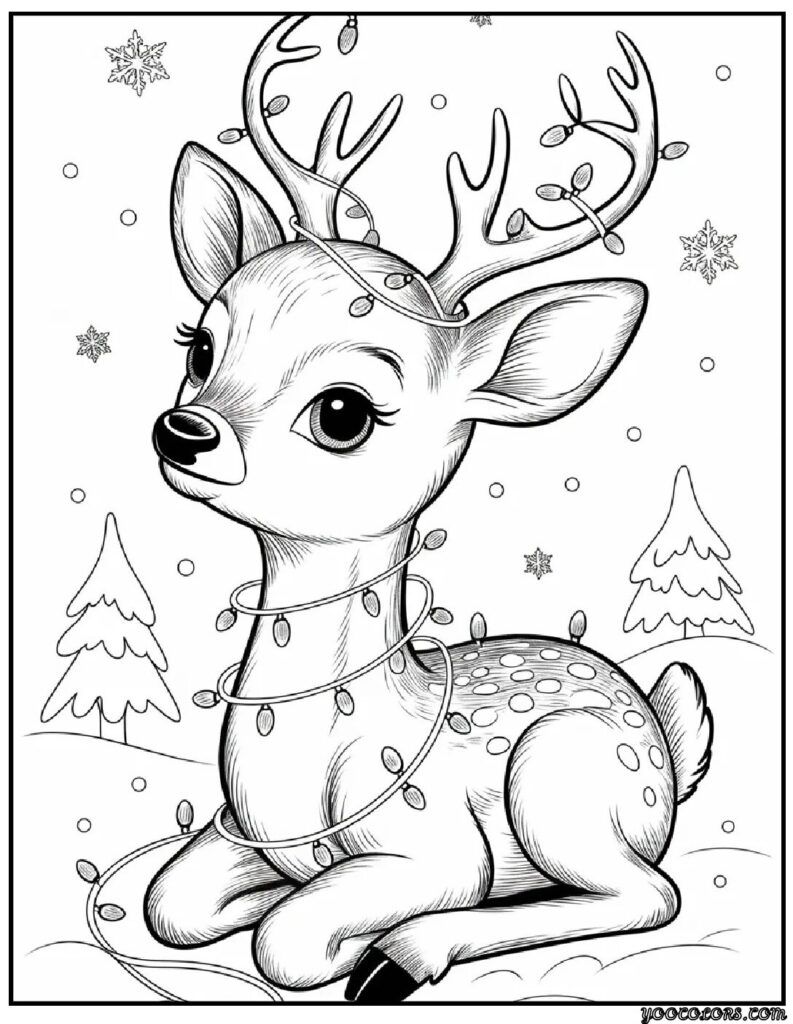 animal coloring pages christmas pdf