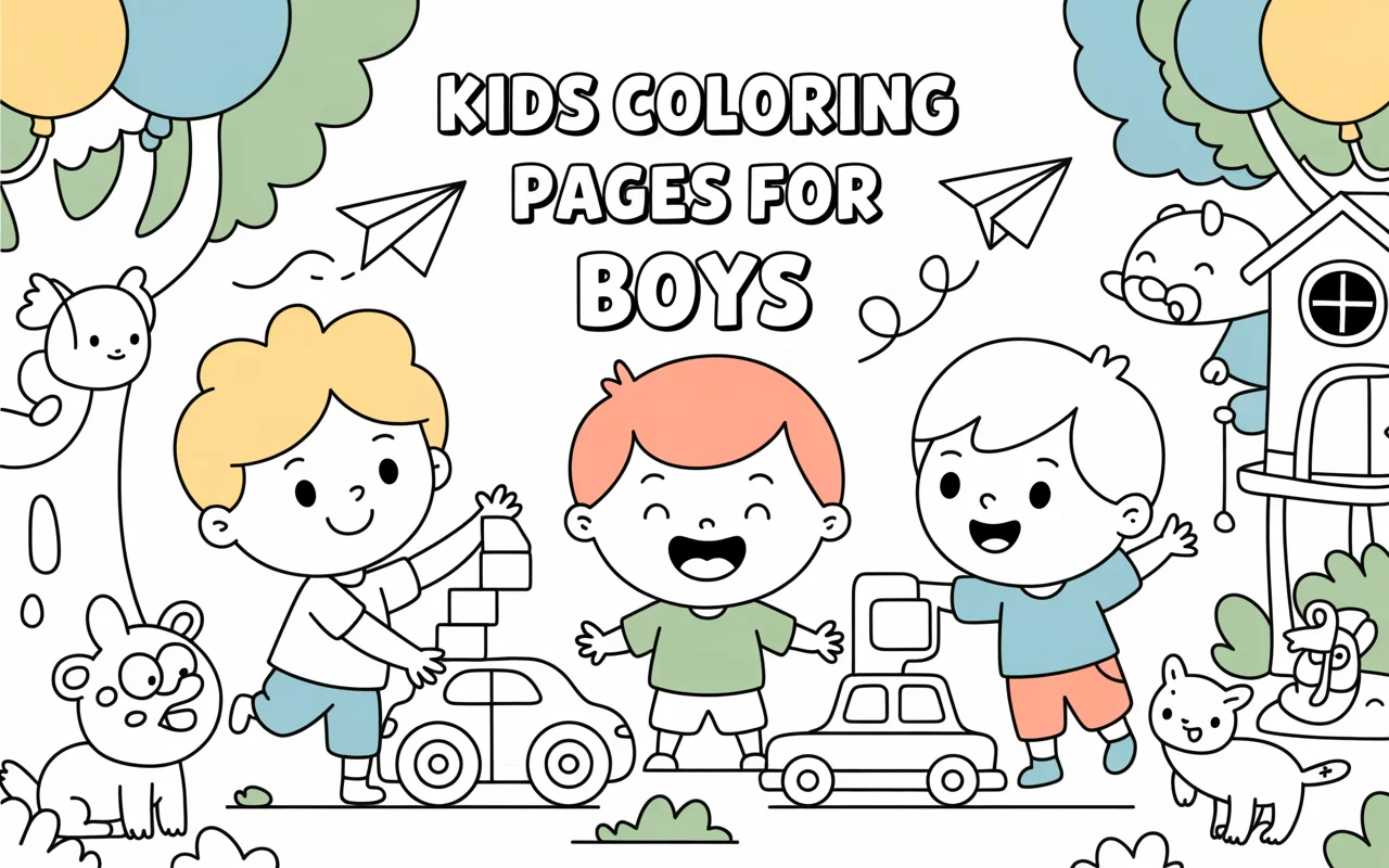 10 Kids Coloring Pages For Boys – Free Printable & PDF