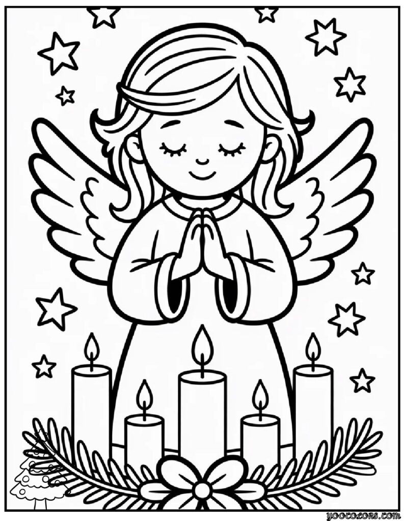Christmas Coloring Pages Angel – Peaceful Holiday Art for All Ages 6 christmas coloring pages angel 2 pdf