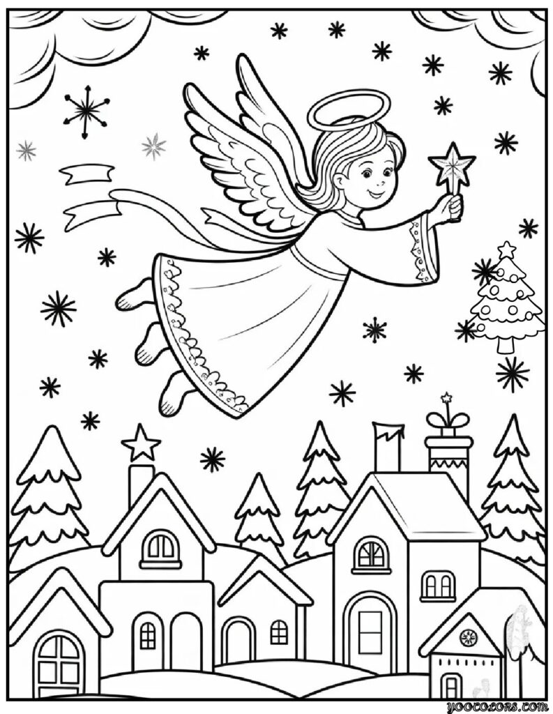 Christmas Coloring Pages Angel – Peaceful Holiday Art for All Ages 5 christmas coloring pages angel 3 pdf