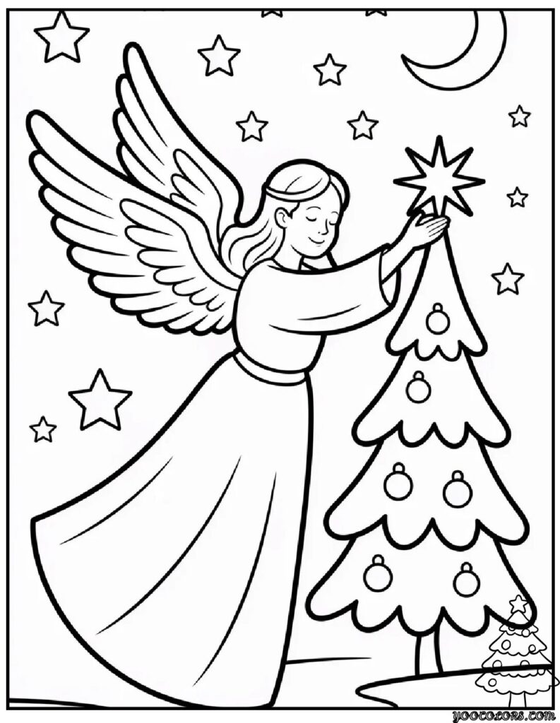Christmas Coloring Pages Angel – Peaceful Holiday Art for All Ages 12 christmas coloring pages angel 8 pdf