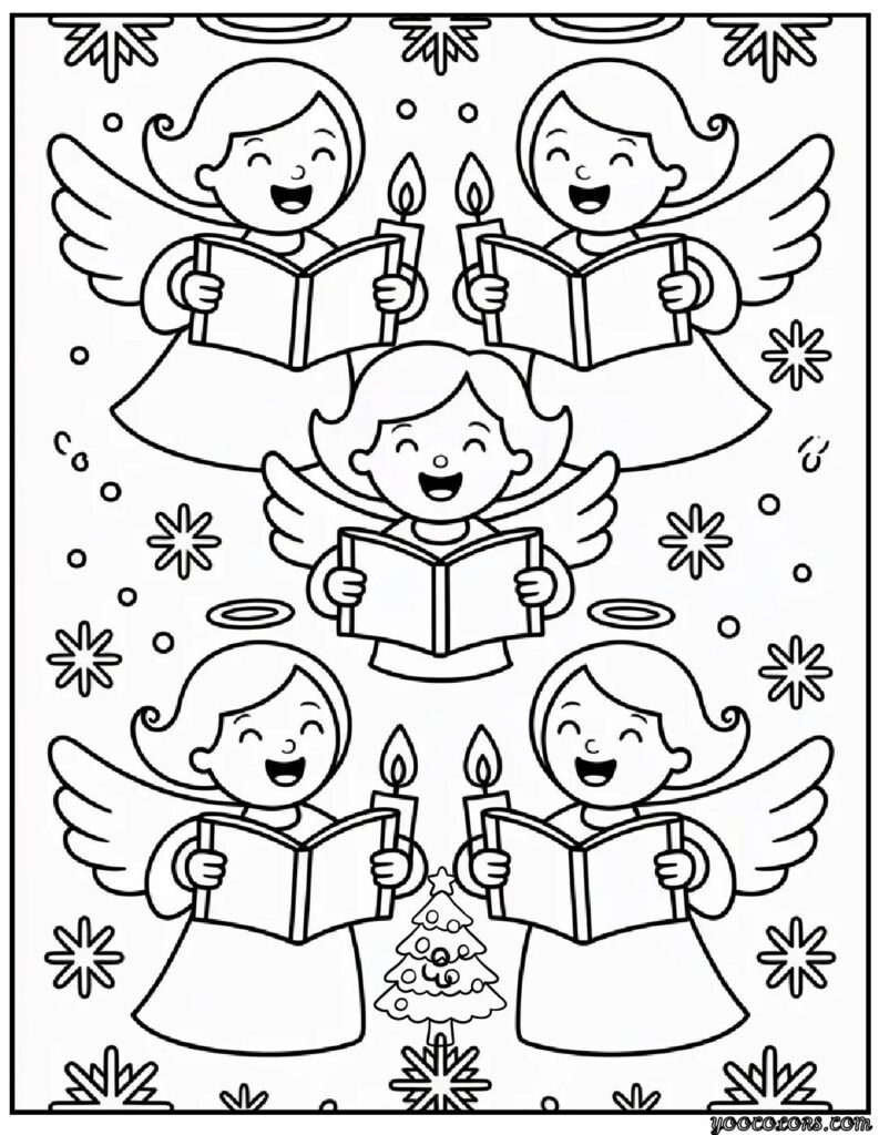 Christmas Coloring Pages Angel – Peaceful Holiday Art for All Ages 4 christmas coloring pages angel pdf