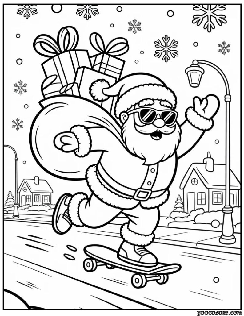 christmas coloring pages cartoon 4 pdf