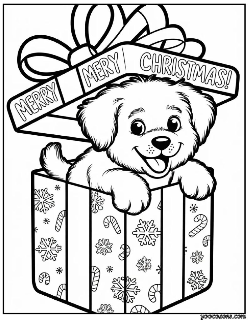 Christmas Coloring Pages Dog - Festive Fun for Every Little Animal Lover 7 christmas coloring pages dog 4 pdf