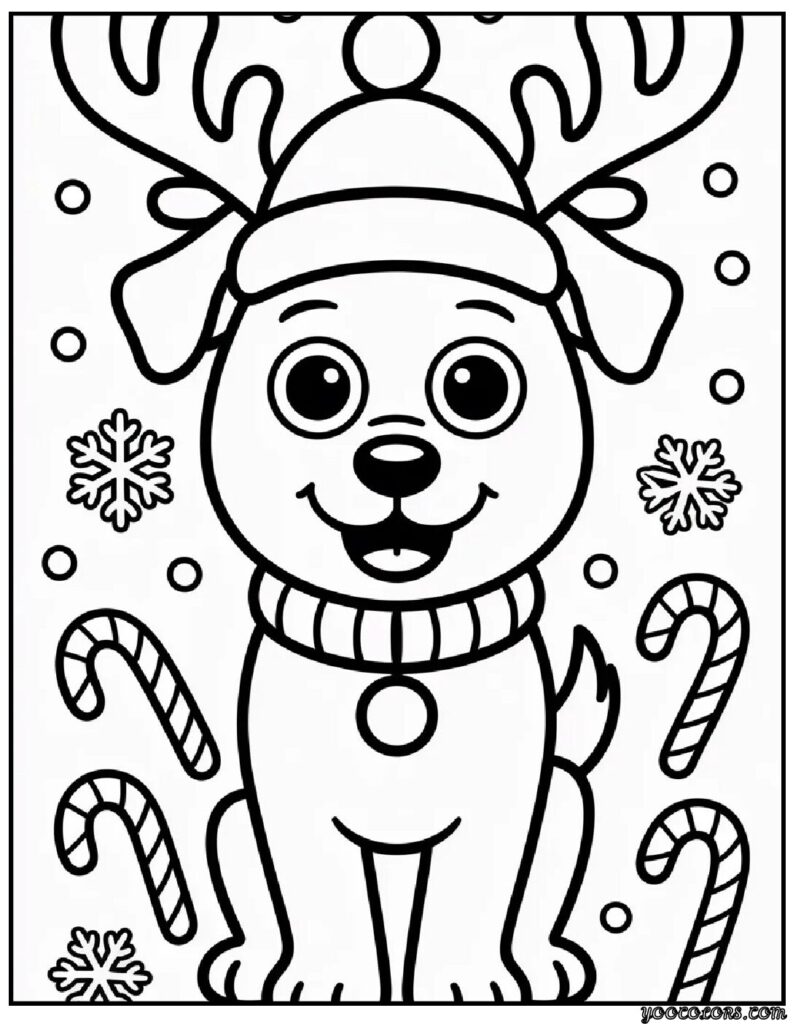 Christmas Coloring Pages Dog - Festive Fun for Every Little Animal Lover 11 christmas coloring pages dog pdf