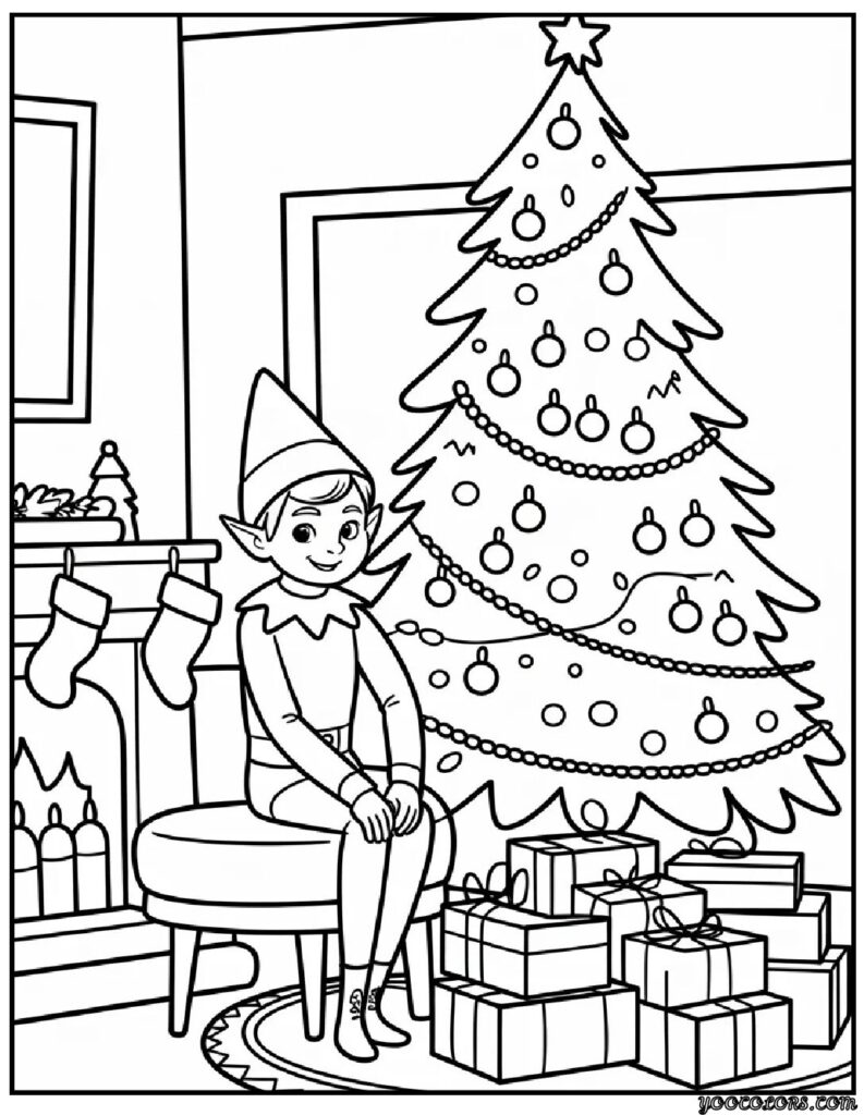 Christmas Coloring Pages Elf – Festive Magic for Kids and Families 12 christmas coloring pages elf 1 pdf