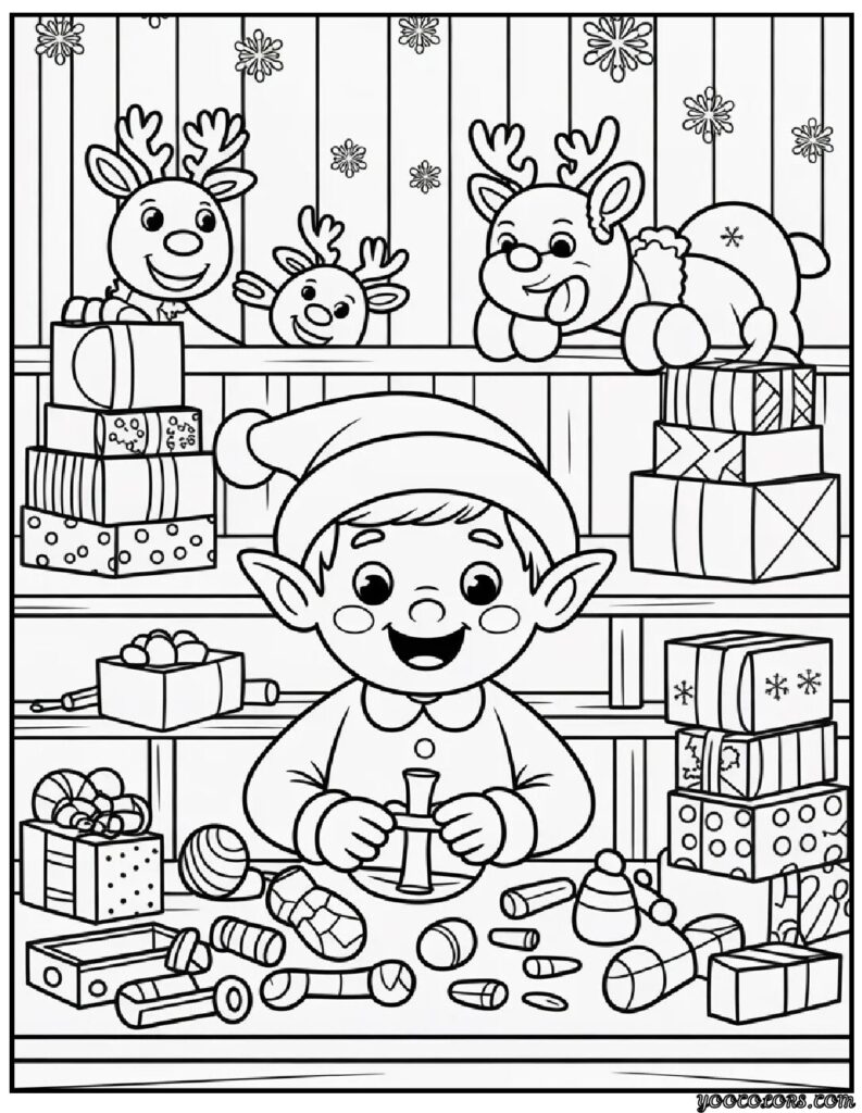 Christmas Coloring Pages Elf – Festive Magic for Kids and Families 6 christmas coloring pages elf 7 pdf