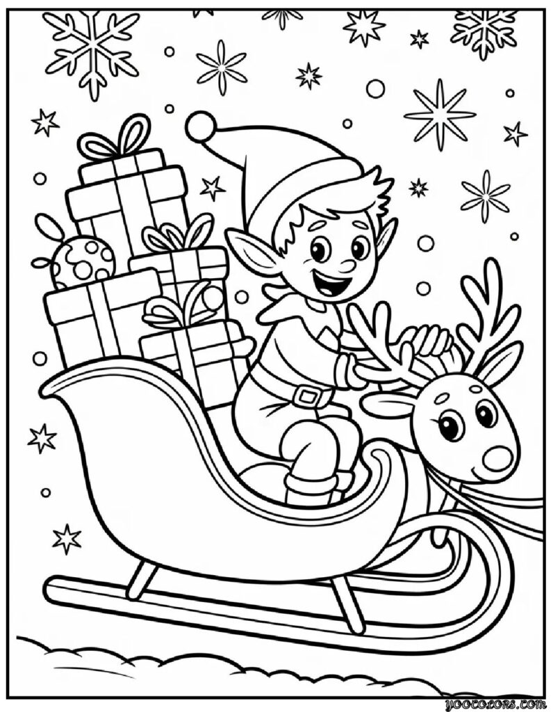 Christmas Coloring Pages Elf – Festive Magic for Kids and Families 3 christmas coloring pages elf 8 pdf