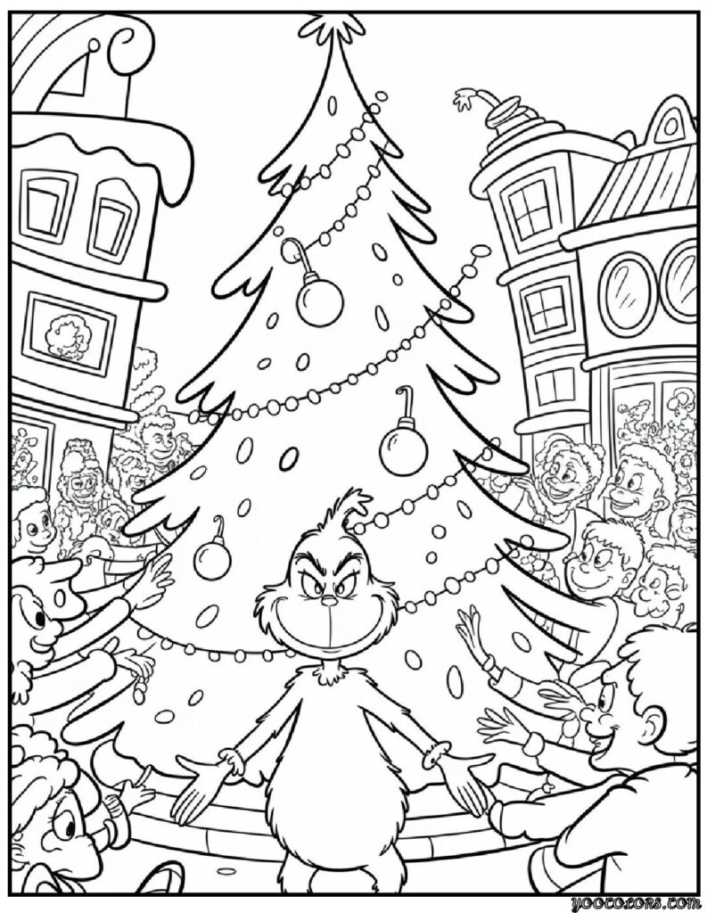 christmas coloring pages grinch 10 pdf