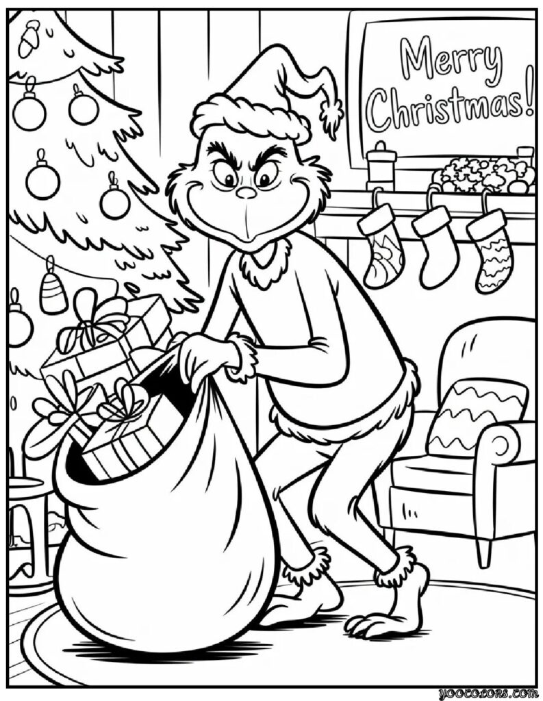 christmas coloring pages grinch 5 pdf