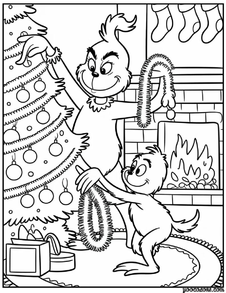christmas coloring pages grinch 7 pdf