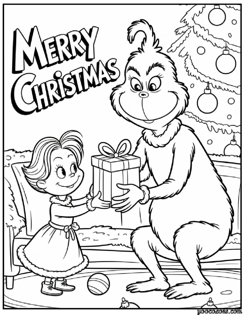 christmas coloring pages grinch 8 pdf