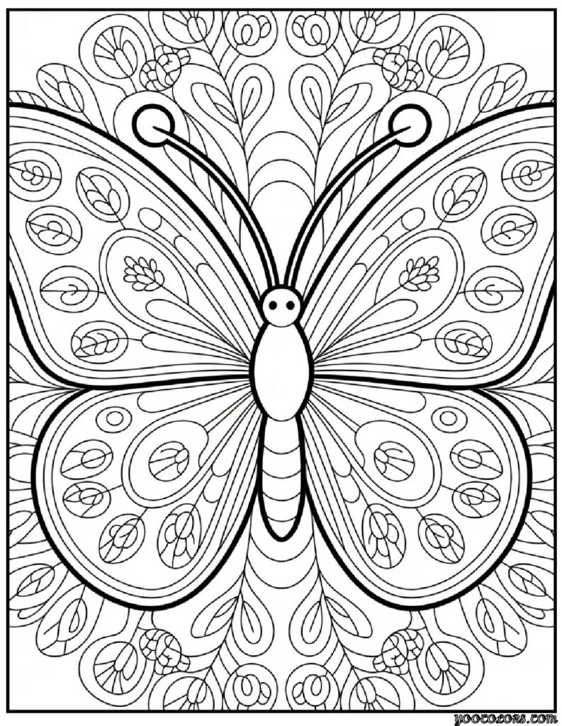 Kids Coloring Pages Butterfly – Free Printable & PDF Coloring Sheets 5 chrsitmas coloring pages butterfly 2 pdf
