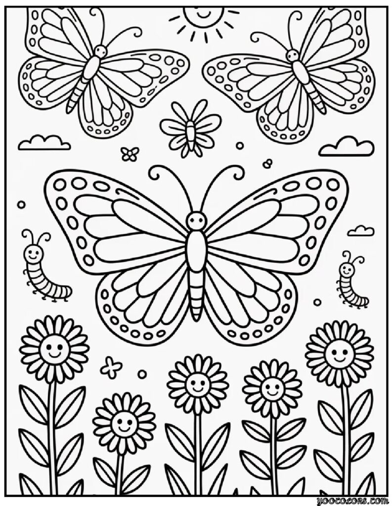 Kids Coloring Pages Butterfly – Free Printable & PDF Coloring Sheets 8 chrsitmas coloring pages butterfly 7 pdf