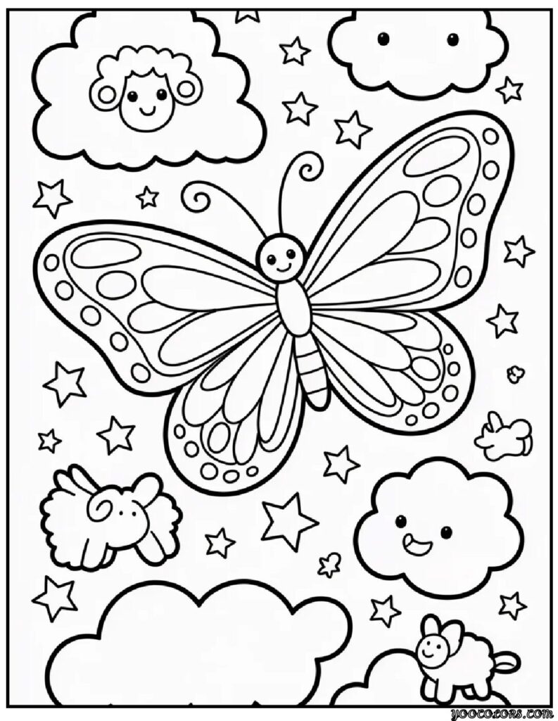 Kids Coloring Pages Butterfly – Free Printable & PDF Coloring Sheets 11 chrsitmas coloring pages butterfly 8 pdf