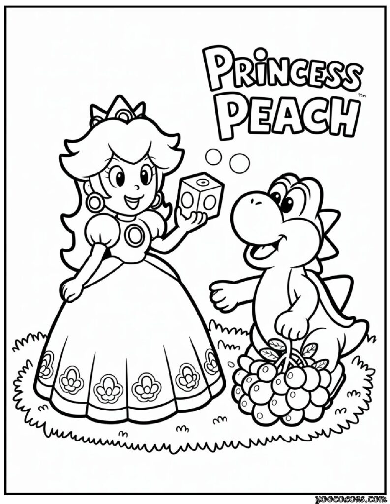 Coloring Pages of Princess Peach – Free Printable Royal Fun for Kids and Families 6 coloring pages of princess peach 4 pdf
