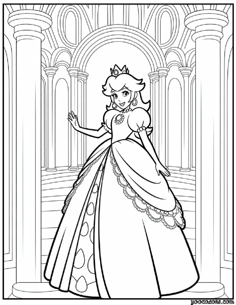 Coloring Pages of Princess Peach – Free Printable Royal Fun for Kids and Families 7 coloring pages of princess peach 5 pdf