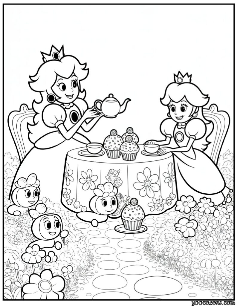 Coloring Pages of Princess Peach – Free Printable Royal Fun for Kids and Families 2 coloring pages of princess peach 8 pdf