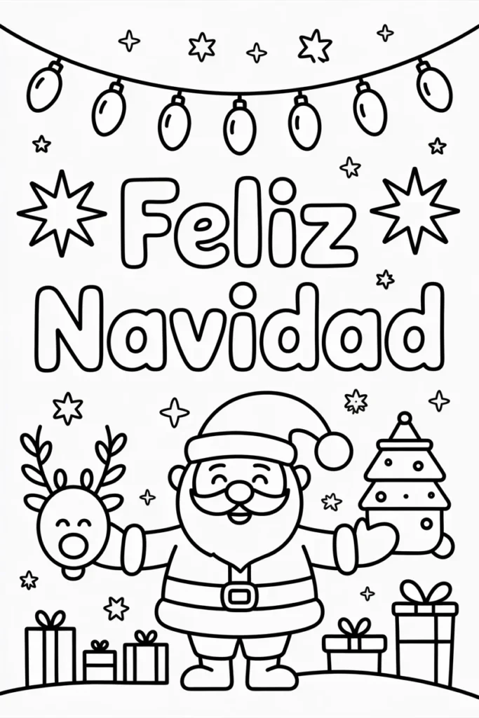 Christmas Coloring Pages in Spanish - Celebrate Navidad with Colors, Culture, and Joy 2 Christmas Coloring Pages in Spanish