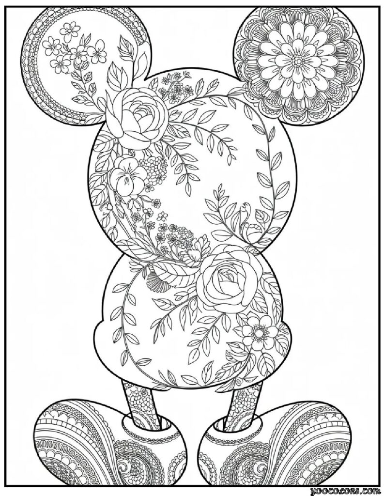 Disney Coloring Pages for Adults: Relax, Color, Repeat 6 disney coloring pages for adults 6 pdf