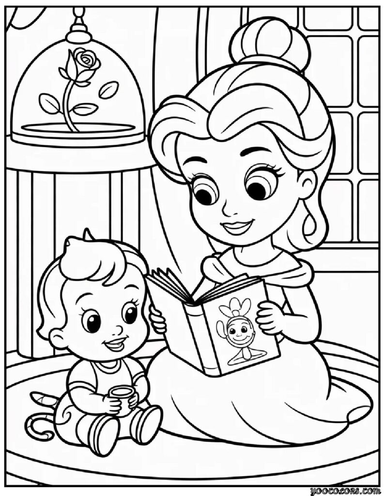 Disney Princess Babies Coloring Pages – Adorable Printables 9 disney princess babies coloring pages 2 pdf