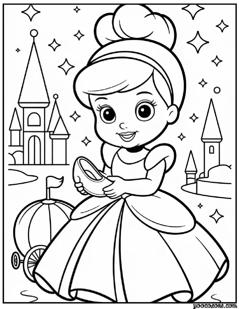 Disney Princess Babies Coloring Pages – Adorable Printables 6 disney princess babies coloring pages 3 pdf