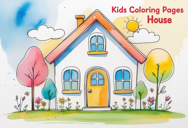 20 Kids Coloring Pages House – Free Printable & PDF