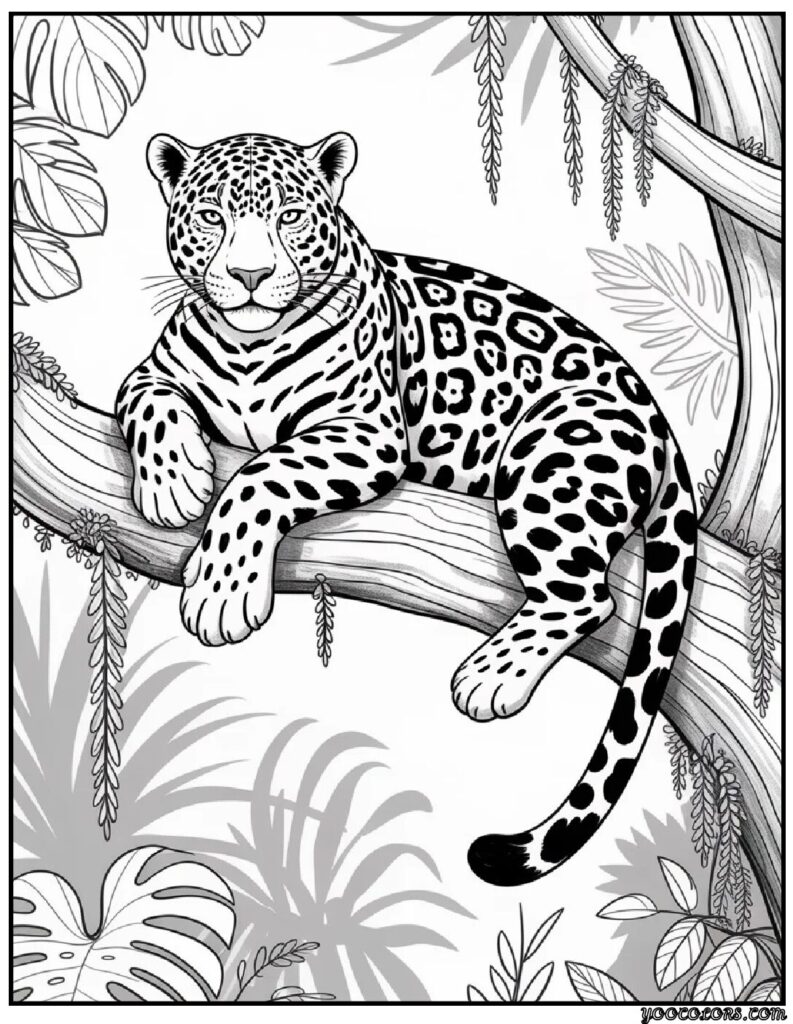 Jaguar Animal Coloring Pages: A Roaring Blend of Art, Relaxation, and Creativity 8 jaguar coloring pages animal 11 pdf