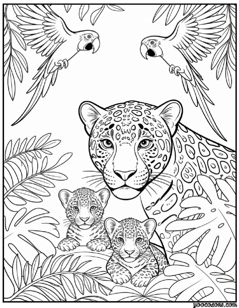 Jaguar Animal Coloring Pages: A Roaring Blend of Art, Relaxation, and Creativity 3 jaguar coloring pages animal 2 pdf