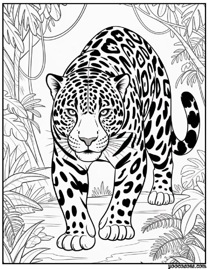 Jaguar Animal Coloring Pages: A Roaring Blend of Art, Relaxation, and Creativity 10 jaguar coloring pages animal 5 1 pdf
