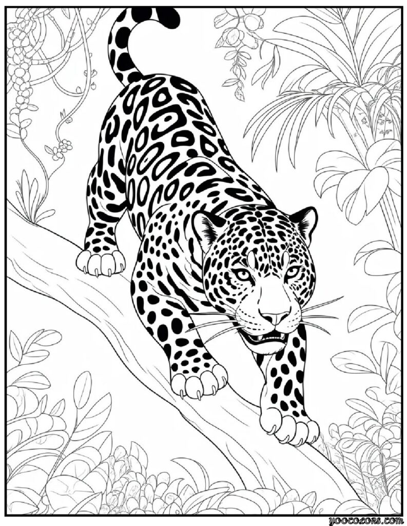 Jaguar Animal Coloring Pages: A Roaring Blend of Art, Relaxation, and Creativity 9 jaguar coloring pages animal 6 pdf
